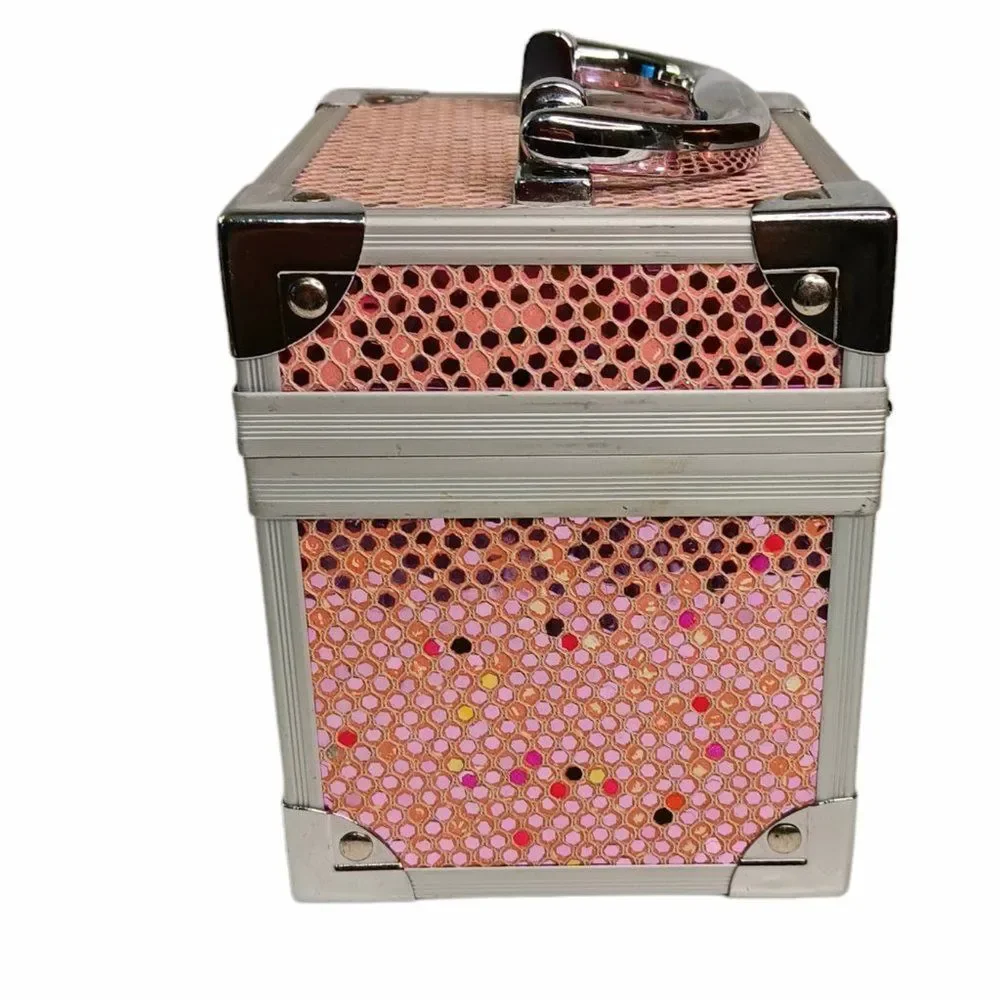 Caboodles Pink Sequin Mini Makeup Case Organizer 2012 Approximately 5